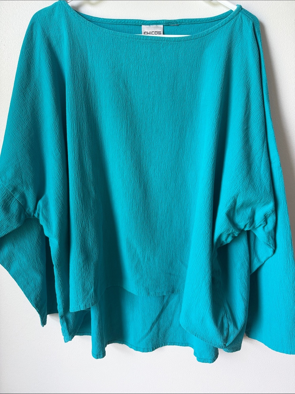 Chico's Turquoise Swing Tunic Top SZ 1